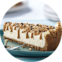 NY-Style Cheesecake with Peanutty Crust / Cheesecake Ala New York Dengan Lapisan Luar Kacang