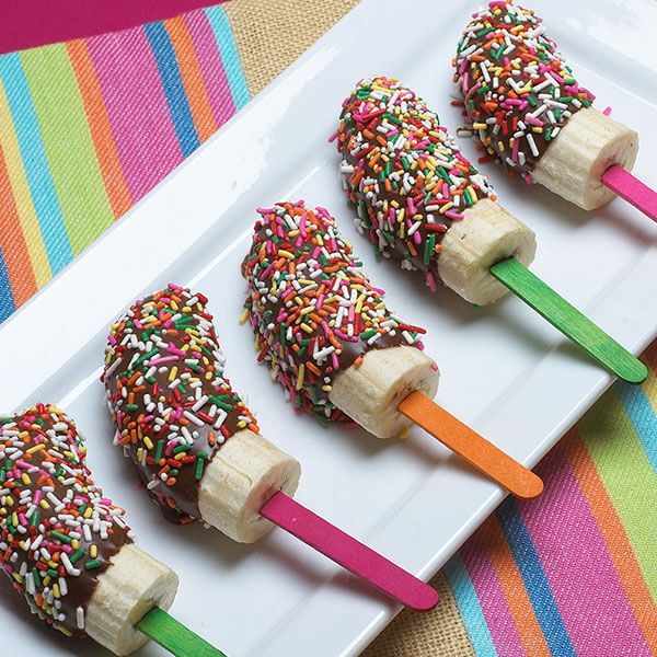 SKIPPY® Frozen Chocolate Peanut Butter Banana Pops / Es Lilin Pisang Peanut Butter Cokelat Beku