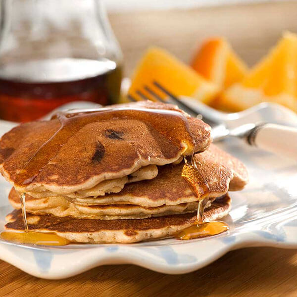SKIPPY® Nutty Banana Chocolate Chip Pancakes / Panekuk Keping Cokelat Pisang Peanut Butter